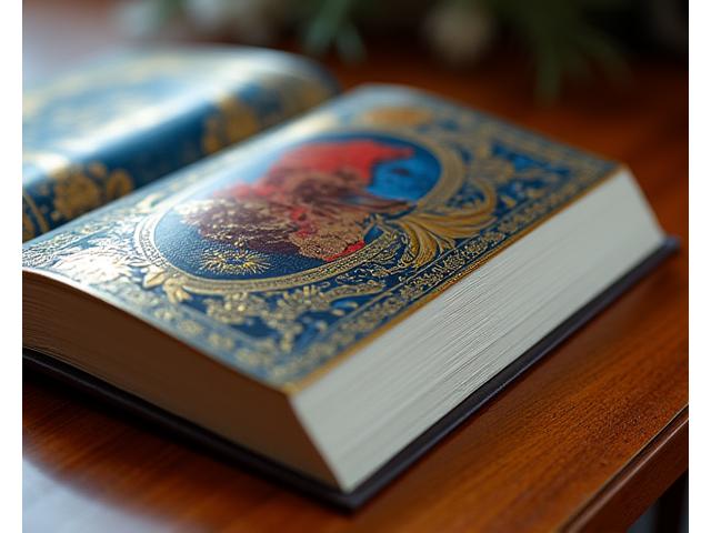 Close-up of a limited edition hardcover graphic novel