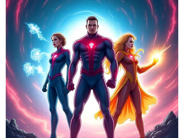 Cover art of 'Vortex Vanguard Series' - a team of diverse superheroes
