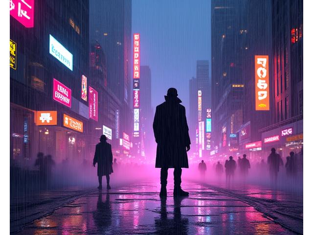 Cover for 'Neon Echoes' Cyberpunk Series