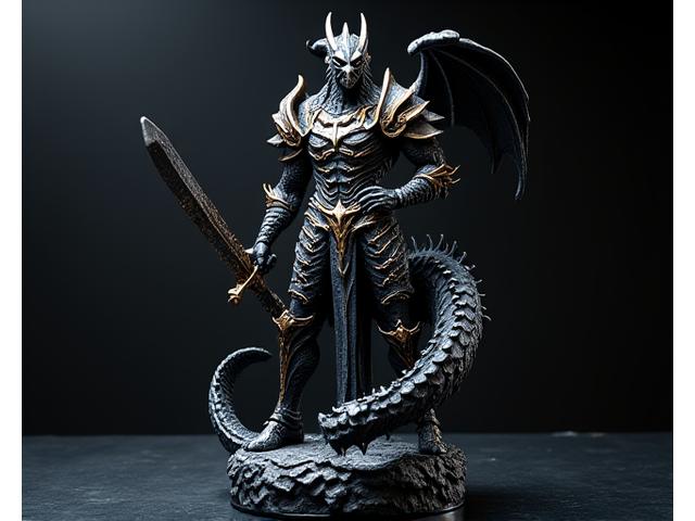 Limited edition dragon knight statue
